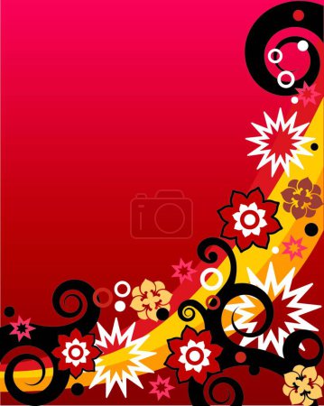 Illustration for Ornate floral design, vector illustration - Royalty Free Image
