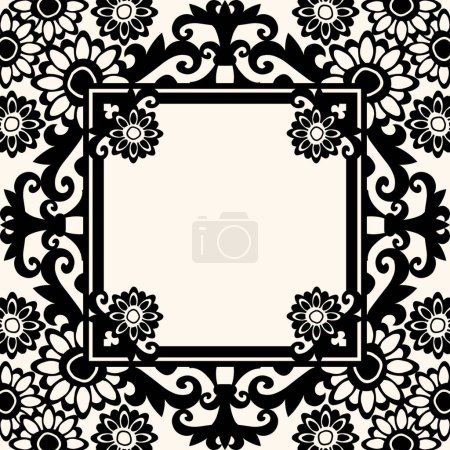 Illustration for Baroque frame, vector illustration simple design - Royalty Free Image