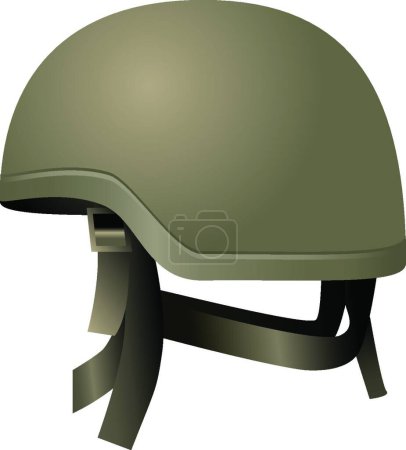 Illustration for Modern combat helmet, vector illustration simple design - Royalty Free Image