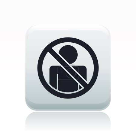 Illustration for "Vector illustration of access forbidden icon" - Royalty Free Image