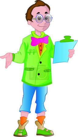 Illustration for Male Supervisor vector illustration - Royalty Free Image