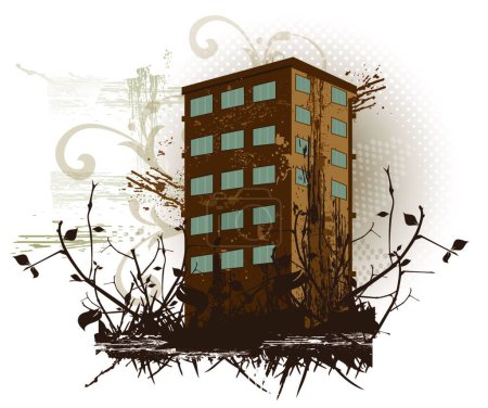 Illustration for Brown building, vector illustration - Royalty Free Image