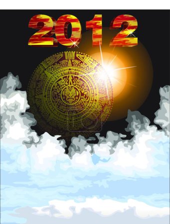 Illustration for Mayan calendar vector illustration - Royalty Free Image