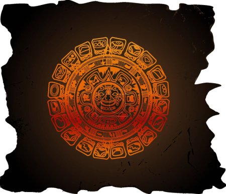 Ilustración de Ilustración vectorial calendario Maya - Imagen libre de derechos