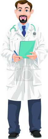 Téléchargez les illustrations : Illustration vectorielle de médecin masculin - en licence libre de droit