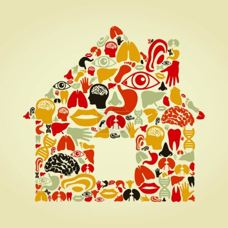 Illustration for Body the house, vector illustration simple design - Royalty Free Image