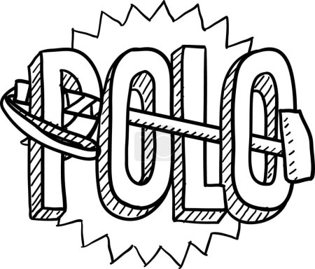 Ilustración de Polo bosquejo, vector ilustración diseño simple - Imagen libre de derechos