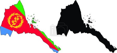 Illustration for Eritrea map, vector illustration simple design - Royalty Free Image
