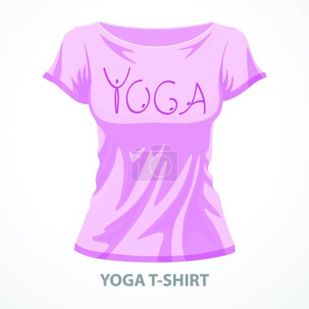 Illustration for Yoga-T-Shirt, vector illustration simple design - Royalty Free Image