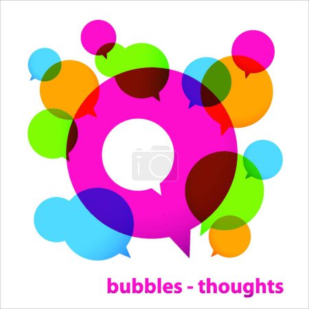 Illustration for Bubbles icons vector illustration - Royalty Free Image