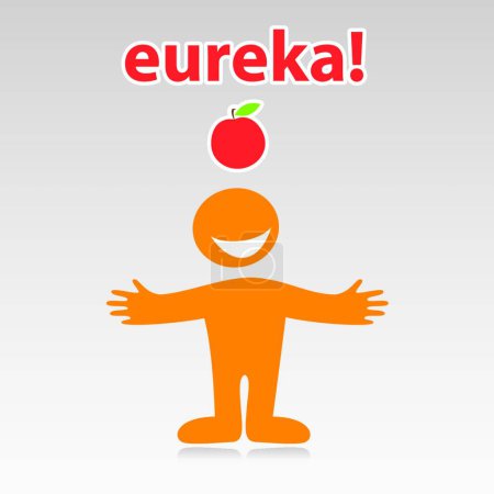 Illustration for Eureka, vector illustration simple design - Royalty Free Image