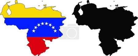 Illustration for Venezuela map, vector illustration simple design - Royalty Free Image