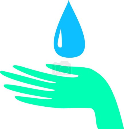 Illustration for Save water concept, vector illustration simple design - Royalty Free Image