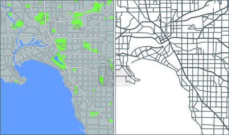 Ilustración de Melbourne mapa, vector ilustración diseño simple - Imagen libre de derechos