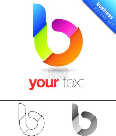 Ilustración de B Elemento de diseño de letras, ilustración vectorial diseño simple - Imagen libre de derechos