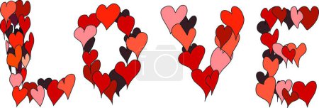 Illustration for The word Love, vector illustration simple design - Royalty Free Image