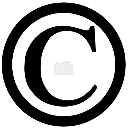 Téléchargez les illustrations : Symbole de copyright, illustration vectorielle design simple - en licence libre de droit