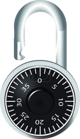 Illustration for Door lock, vector illustration simple design - Royalty Free Image