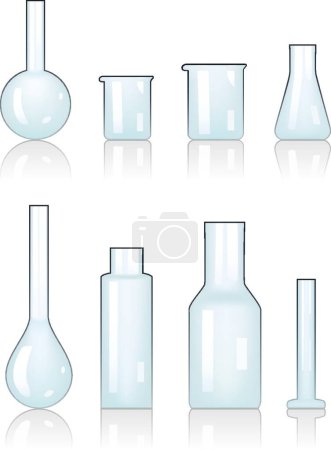 Illustration for Vector laboratory glassware, illustration simple design - Royalty Free Image