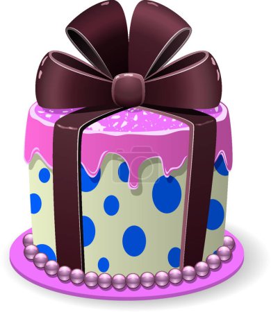 Illustration for Chocolate cake, vector illustration simple design - Royalty Free Image