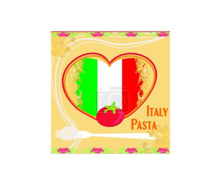Illustration for Pasta pattern - Vintage style - Royalty Free Image