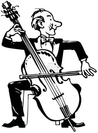 Téléchargez les illustrations : Fiddler jouant illustration vectorielle - en licence libre de droit