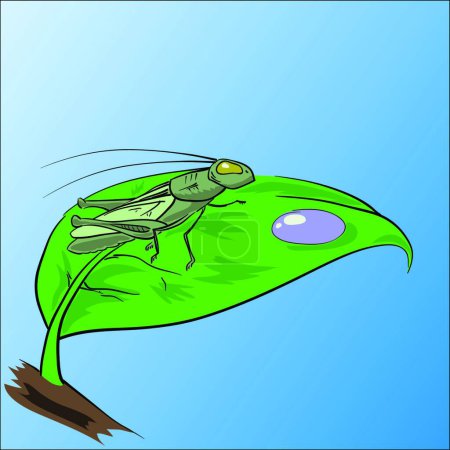 Illustration for Grasshopper modern vector illustration - Royalty Free Image