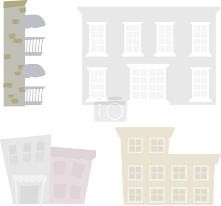Illustration for Buildings background modern vector illustration - Royalty Free Image