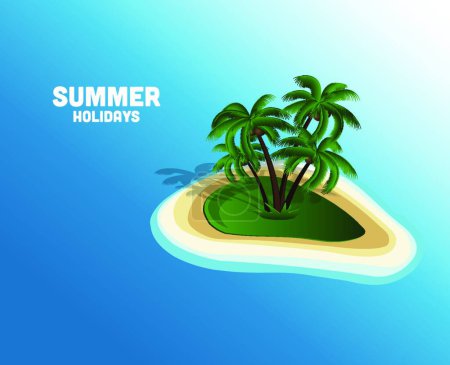 Téléchargez les illustrations : Illustration vectorielle moderne des vacances d'été - en licence libre de droit