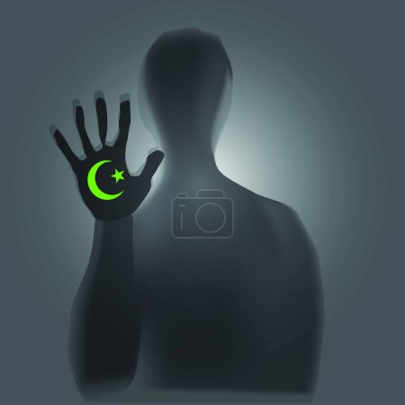 Illustration for Symbol Islam, colorful vector illustration - Royalty Free Image