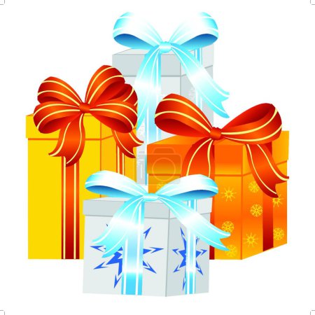 Illustration for Gift to holiday modern vector illustration - Royalty Free Image