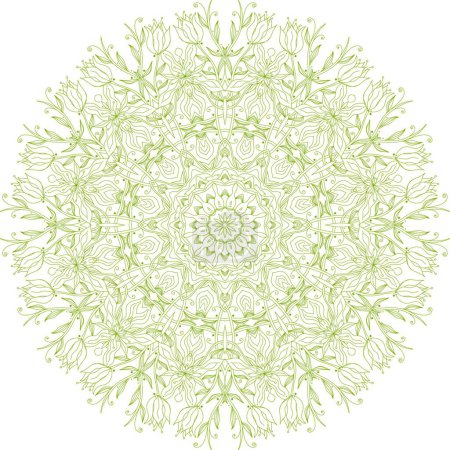 Illustration for Ornamental round lace pattern vector illustration - Royalty Free Image