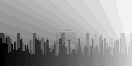 Illustration for City Greyscape, graphic vector illustration - Royalty Free Image