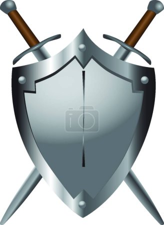 Illustration for Shield web icon, vector illustration - Royalty Free Image