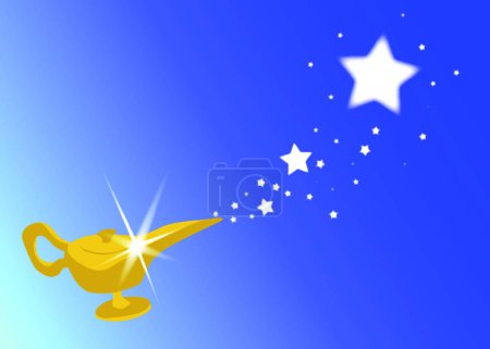 Illustration for Magic Lamp, graphic vector illustration - Royalty Free Image