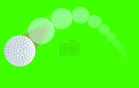 Illustration for Golf Ball Trajectory, graphic vector illustration - Royalty Free Image