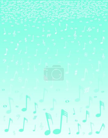 Illustration for Raining Music modern vector illustration - Royalty Free Image