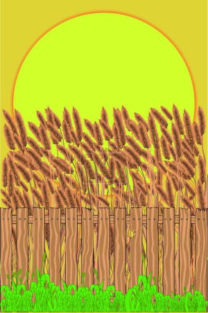 Ilustración de Campo de cultivo, ilustración vectorial gráfica - Imagen libre de derechos