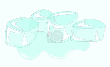 Ilustración de Cubos de hielo, ilustración vectorial gráfica - Imagen libre de derechos