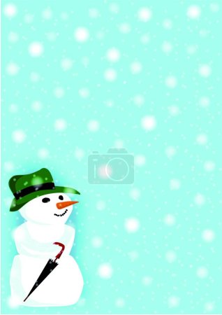 Ilustración de Snow Man, ilustración vectorial gráfica - Imagen libre de derechos