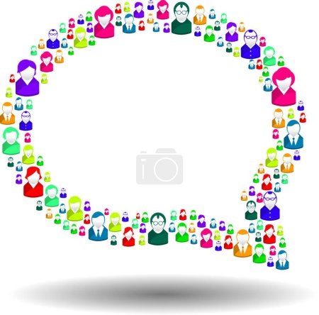 Illustration for Bubble of communication, graphic vector illustration - Royalty Free Image