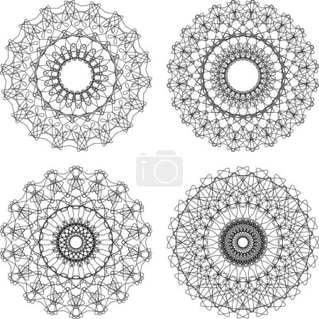 Illustration for "Set of vector guilloche rosettes" - Royalty Free Image