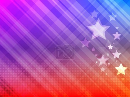 Illustration for Abstract bright background with stars, vector illustration - Royalty Free Image