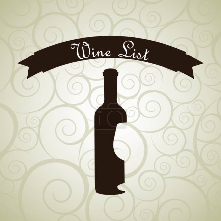 Illustration for Wine bottle icon for web, vector illustration - Royalty Free Image