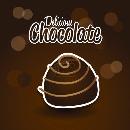 Illustration for Chocolate truffle icon for web, vector illustration - Royalty Free Image