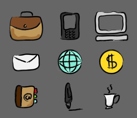 Illustration for Business icons vector illustration - Royalty Free Image
