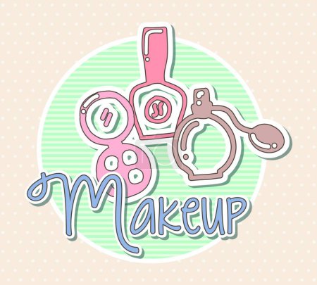 Illustration for Makeup vector, simple vector illustration - Royalty Free Image