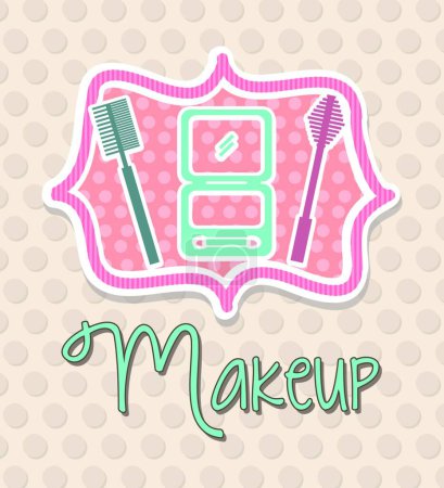 Illustration for Makeup vector, stylish vector illustration - Royalty Free Image