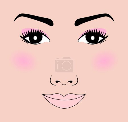 Illustration for Face icon vector illustration - Royalty Free Image