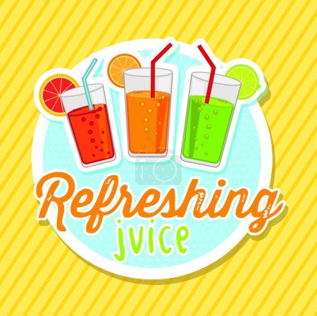 Illustration for Citrus juice, stylish vector illustration - Royalty Free Image